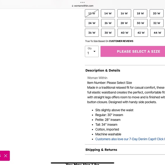 Woman Within Flex Classic Fit Jeans size 14W Petite - Picture 16 of 16